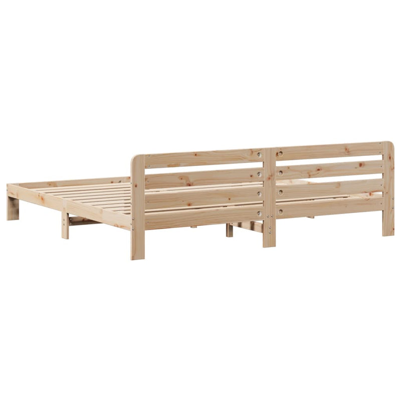vidaXL tömör fenyőfa ágy matrac nélkül 200 x 200 cm