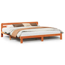 vidaXL viaszbarna tömör fenyőfa ágy matrac nélkül 200 x 200 cm