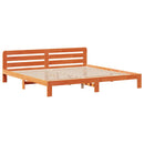 vidaXL viaszbarna tömör fenyőfa ágy matrac nélkül 200 x 200 cm