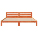 vidaXL viaszbarna tömör fenyőfa ágy matrac nélkül 200 x 200 cm