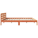 vidaXL viaszbarna tömör fenyőfa ágy matrac nélkül 200 x 200 cm