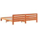 vidaXL viaszbarna tömör fenyőfa ágy matrac nélkül 200 x 200 cm