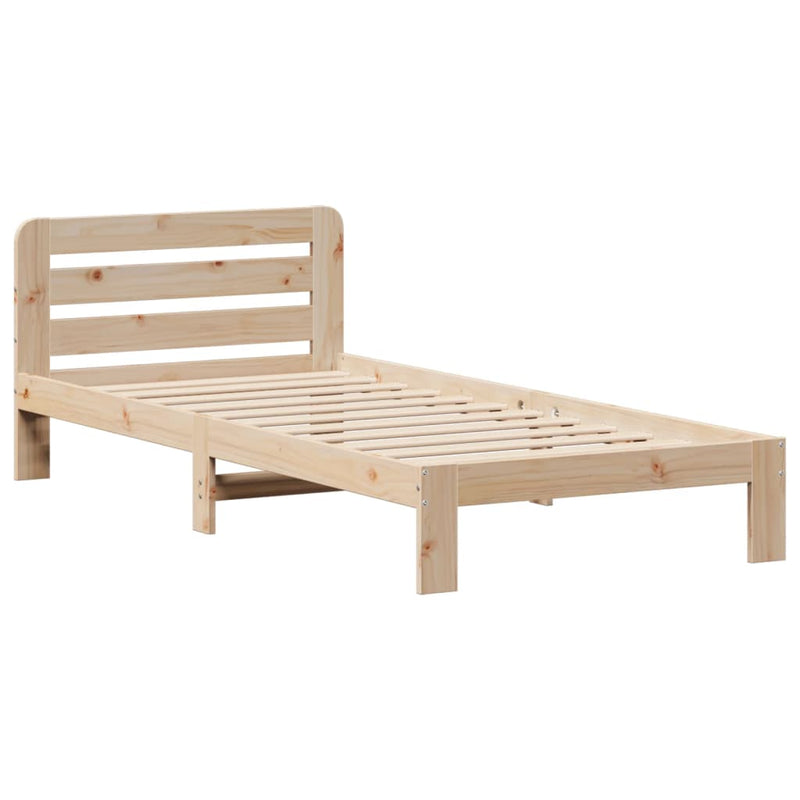 vidaXL tömör fenyőfa ágykeret matrac nélkül 90 x 190 cm