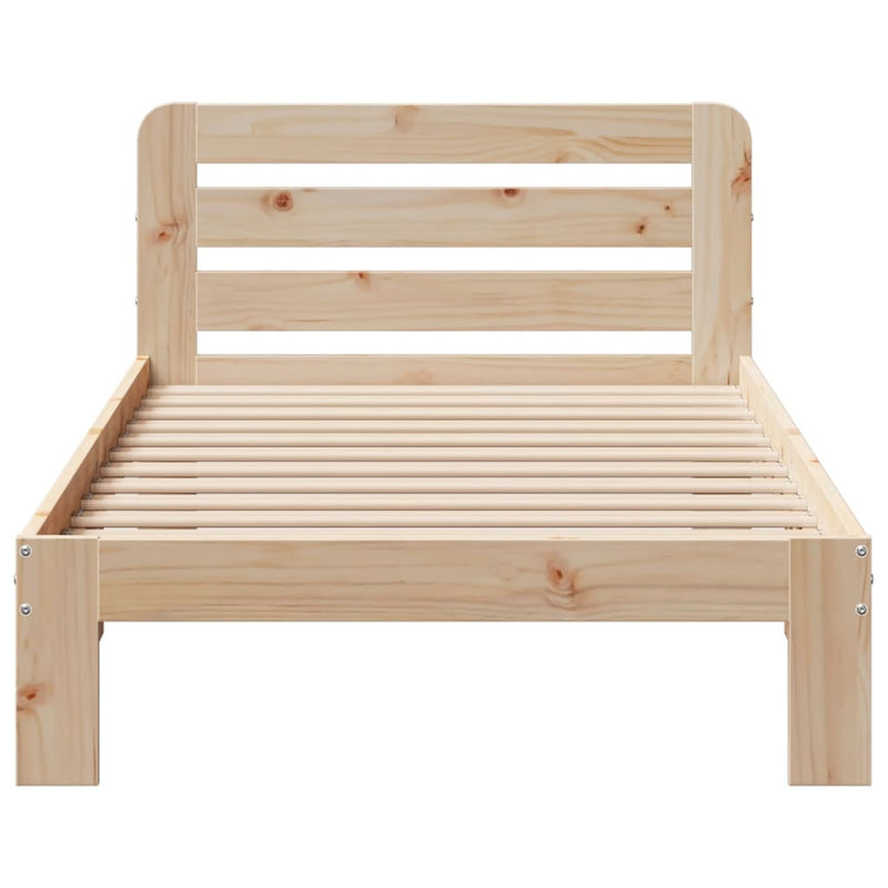 vidaXL tömör fenyőfa ágykeret matrac nélkül 90 x 190 cm