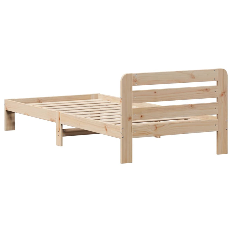 vidaXL tömör fenyőfa ágykeret matrac nélkül 90 x 190 cm