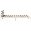 vidaXL fehér tömör fenyőfa ágy matrac nélkül 135 x 190 cm