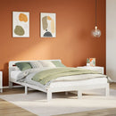 vidaXL fehér tömör fenyőfa ágy matrac nélkül 135 x 190 cm
