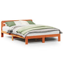 vidaXL viaszbarna tömör fenyőfa ágy matrac nélkül 140 x 190 cm