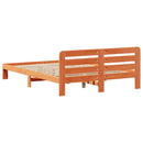 vidaXL viaszbarna tömör fenyőfa ágy matrac nélkül 140 x 190 cm
