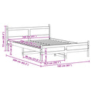 vidaXL viaszbarna tömör fenyőfa ágy matrac nélkül 160 x 200 cm