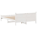 vidaXL fehér tömör fenyőfa ágy matrac nélkül 150 x 200 cm