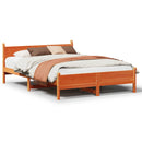 vidaXL viaszbarna tömör fenyőfa ágy matrac nélkül 150 x 200 cm