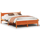 vidaXL viaszbarna tömör fenyőfa ágy matrac nélkül 140 x 200 cm
