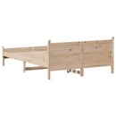 vidaXL tömör fenyőfa ágykeret ágy matrac nélkül 120 x 200 cm