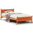 vidaXL viaszbarna tömör fenyőfa ágy matrac nélkül 100 x 200 cm