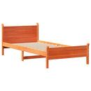 vidaXL viaszbarna tömör fenyőfa ágy matrac nélkül 100 x 200 cm