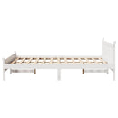 vidaXL fehér tömör fenyőfa ágy matrac nélkül 135 x 190 cm