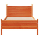 vidaXL viaszbarna tömör fenyőfa ágy matrac nélkül 75 x 190 cm