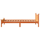 vidaXL viaszbarna tömör fenyőfa ágy matrac nélkül 75 x 190 cm