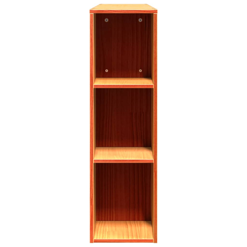 vidaXL viaszbarna tömör fenyőfa fejtámla tárolóval 160 cm
