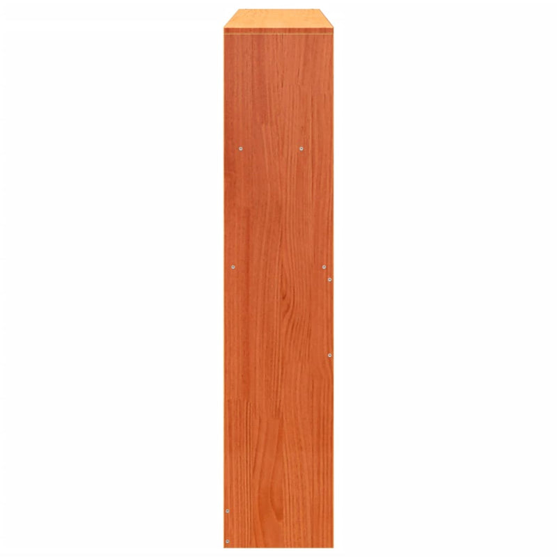 vidaXL viaszbarna tömör fenyőfa fejtámla tárolóval 160 cm