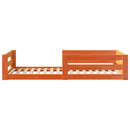 vidaXL viaszbarna tömör fenyő ágykeret matrac nélkül 80x200 cm