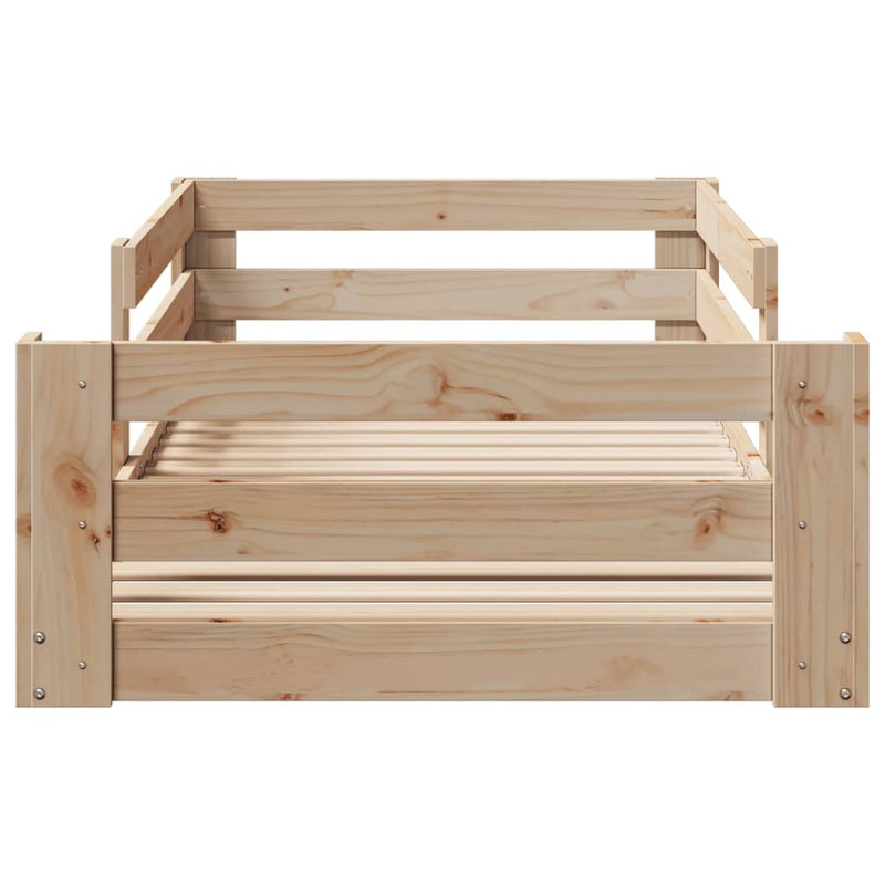 vidaXL tömör fenyőfa ágy matrac nélkül 90 x 200 cm