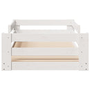 vidaXL fehér tömör fenyőfa ágy matrac nélkül 90 x 200 cm