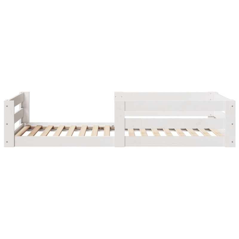 vidaXL fehér tömör fenyőfa ágy matrac nélkül 90 x 200 cm
