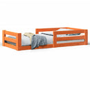vidaXL viaszbarna tömör fenyőfa ágy matrac nélkül 100 x 200 cm
