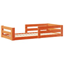 vidaXL viaszbarna tömör fenyőfa ágy matrac nélkül 100 x 200 cm