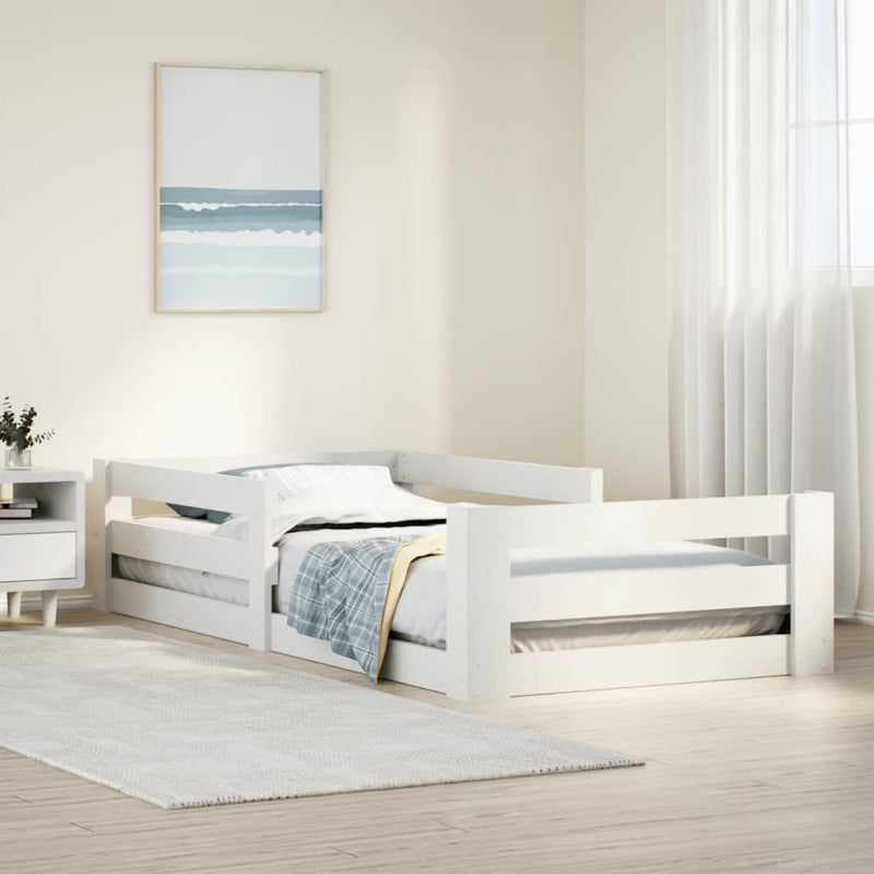vidaXL ágykeret matrac nélkül fehér 80x160 cm tömör fa fenyőfa