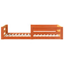 vidaXL viaszbarna tömör fenyőfa ágy matrac nélkül 80 x 190 cm