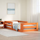 vidaXL viaszbarna tömör fenyőfa ágy matrac nélkül 80 x 190 cm
