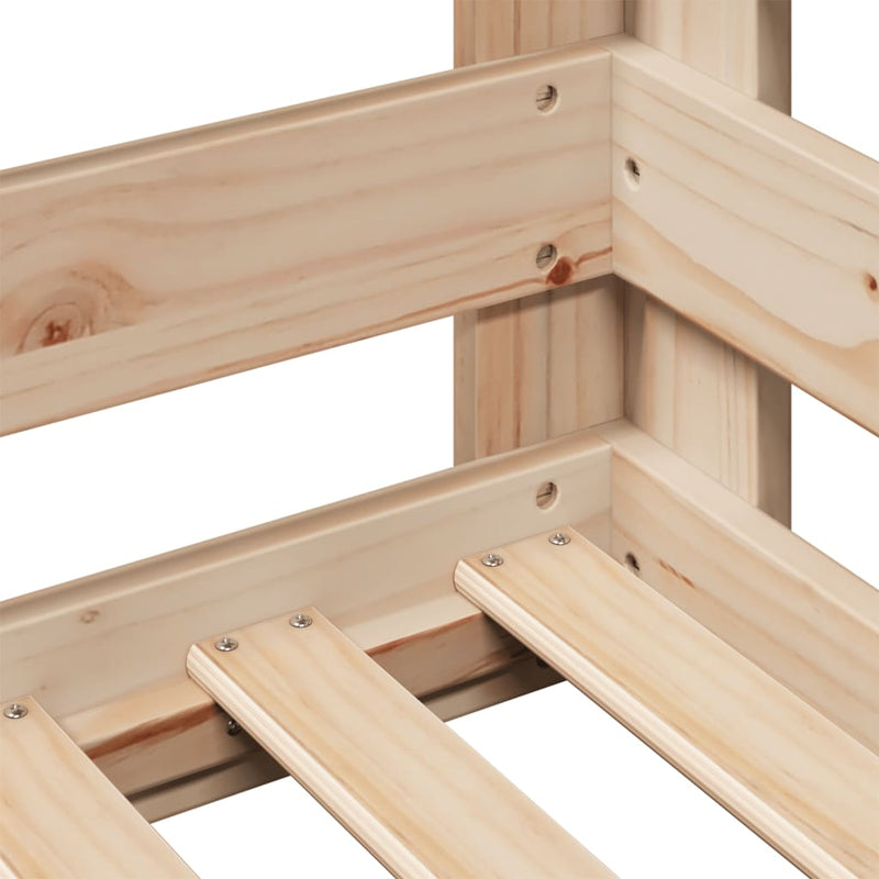 vidaXL tömör fenyőfa ágykeret matrac nélkül 90 x 190 cm