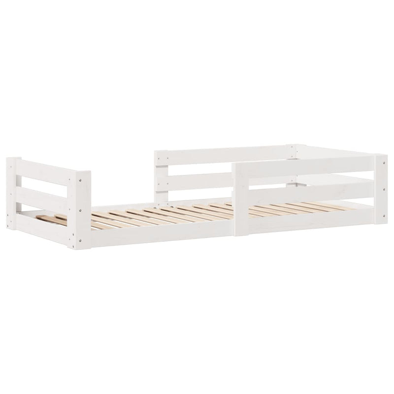 vidaXL fehér tömör fenyőfa ágykeret matrac nélkül 90 x 190 cm