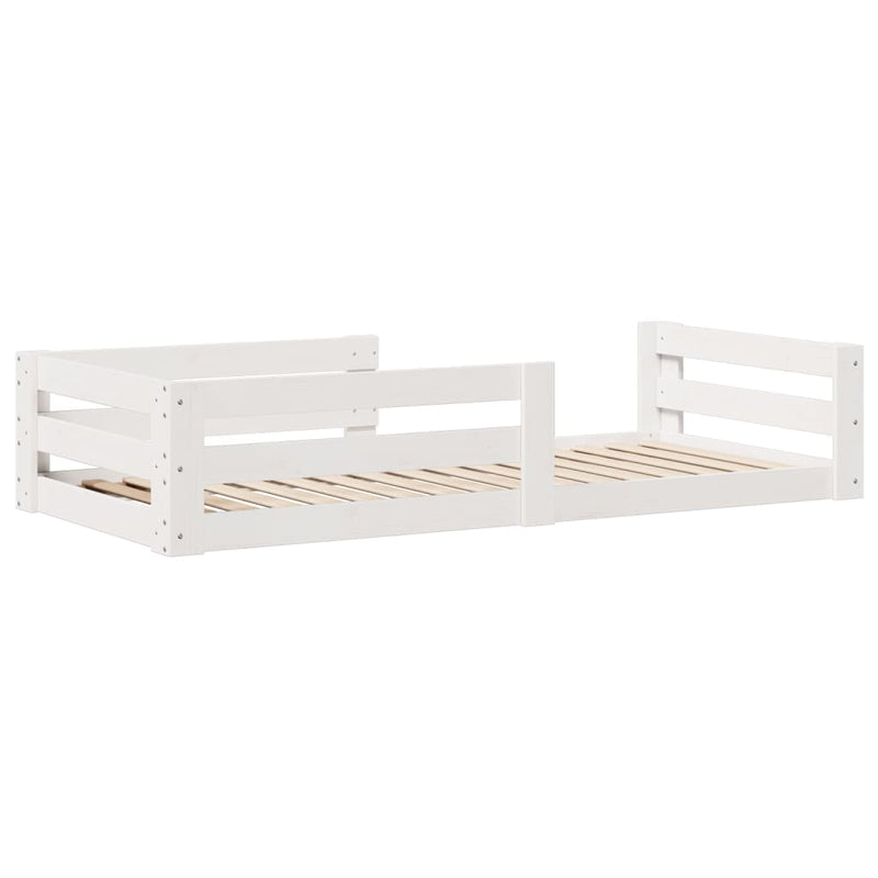 vidaXL fehér tömör fenyőfa ágykeret matrac nélkül 90 x 190 cm