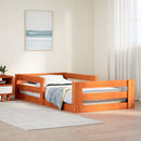 vidaXL viaszbarna tömör fenyőfa ágy matrac nélkül 75 x 190 cm