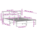vidaXL barna tömör fenyőfa könyvespolcos ágy matrac nélkül 120 x 200cm