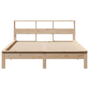 vidaXL tömör fenyőfa könyvespolcos ágy matrac nélkül 120 x 190 cm