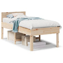 vidaXL tömör fenyőfa ágykeret matrac nélkül 90 x 190 cm