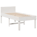 vidaXL fehér tömör fenyőfa ágykeret matrac nélkül 90 x 190 cm