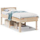 vidaXL tömör fenyőfa ágy matrac nélkül 75 x 190 cm