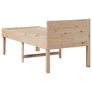 vidaXL tömör fenyőfa ágy matrac nélkül 75 x 190 cm