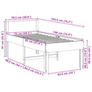 vidaXL fehér tömör fenyőfa ágy matrac nélkül 75 x 190 cm