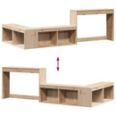 vidaXL tömör fenyőfa éjjeliszekrény íróasztallal 232 x 122 x 75 cm