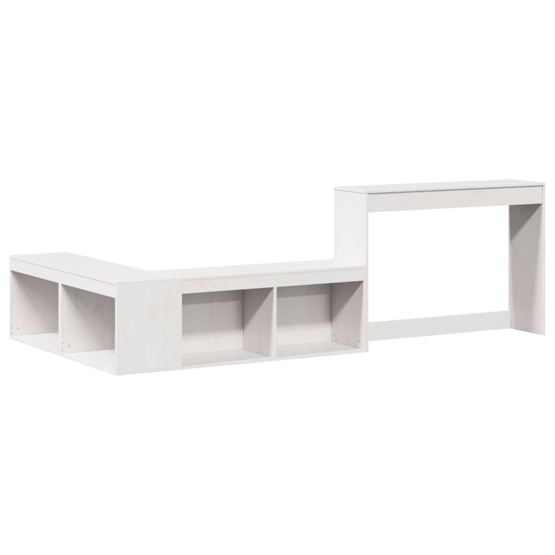 vidaXL tömör fenyőfa éjjeliszekrény íróasztallal 232 x 122 x 75 cm