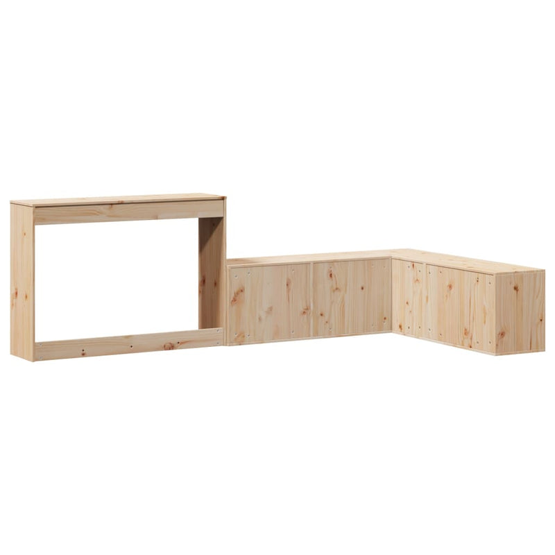 vidaXL tömör fenyőfa éjjeliszekrény íróasztallal 232 x 112 x 75 cm