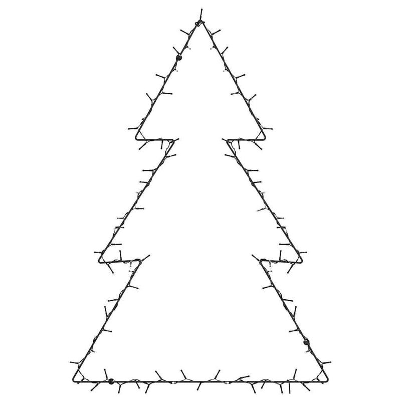 vidaXL meleg fehér karácsonyi fények karácsonyfa sziluett 115 LED