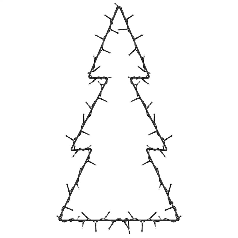 vidaXL meleg fehér karácsonyi fények karácsonyfa sziluett 80 LED